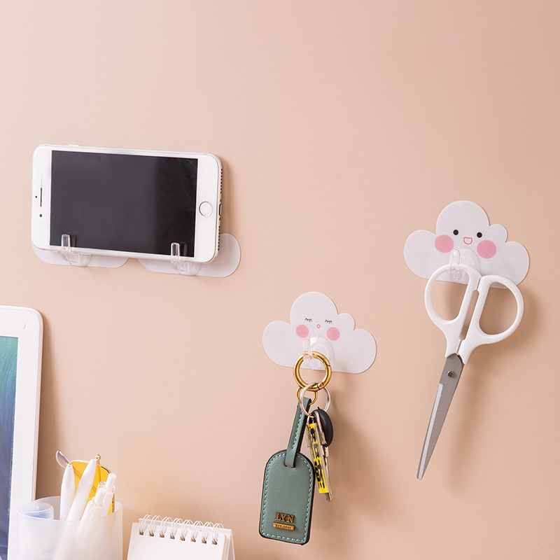 Set 4 Móc Treo Đồ Dán Tường Hình Đám Mây
