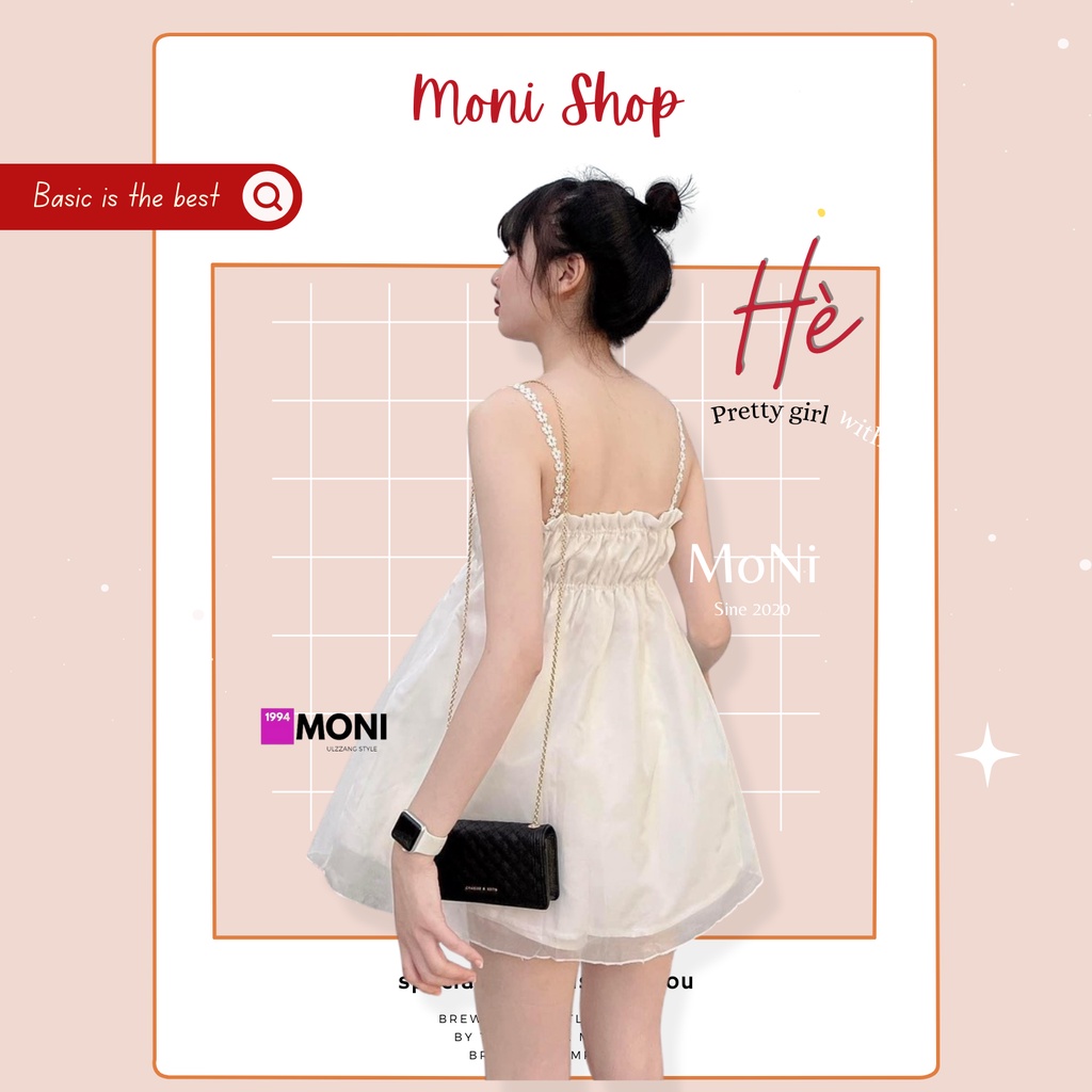 Set bộ áo babydoll 2 dây nhún ngực kèm short trắng