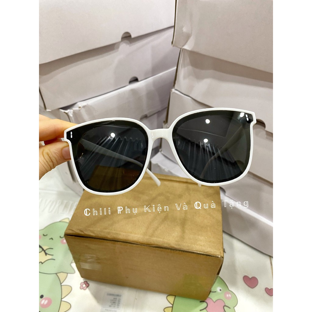 K10 - Kính mát nam nữ, mắt kiếng râm thời trang chống nắng du lịch màu trắng 2 gạch dọc | BigBuy360 - bigbuy360.vn