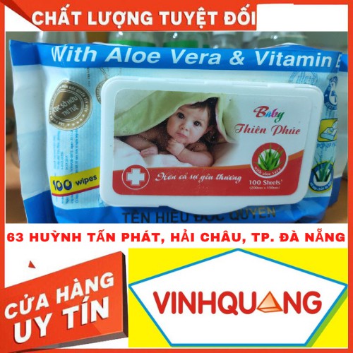 Khăn ướt Baby Thiên Phúc 100 tờ cho trẻ em và người lớn