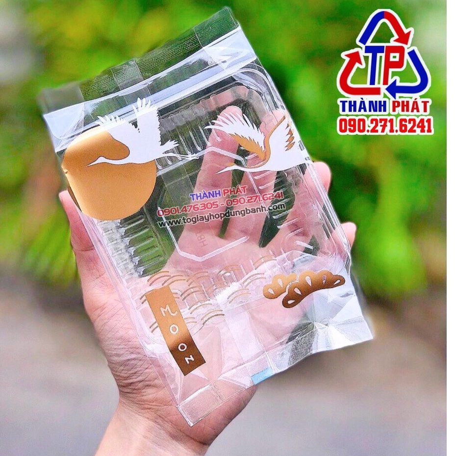 100 Khay kèm túi đựng bánh trung thu 180g-200g - nhiều mẫu túi ép miệng đẹp 2023