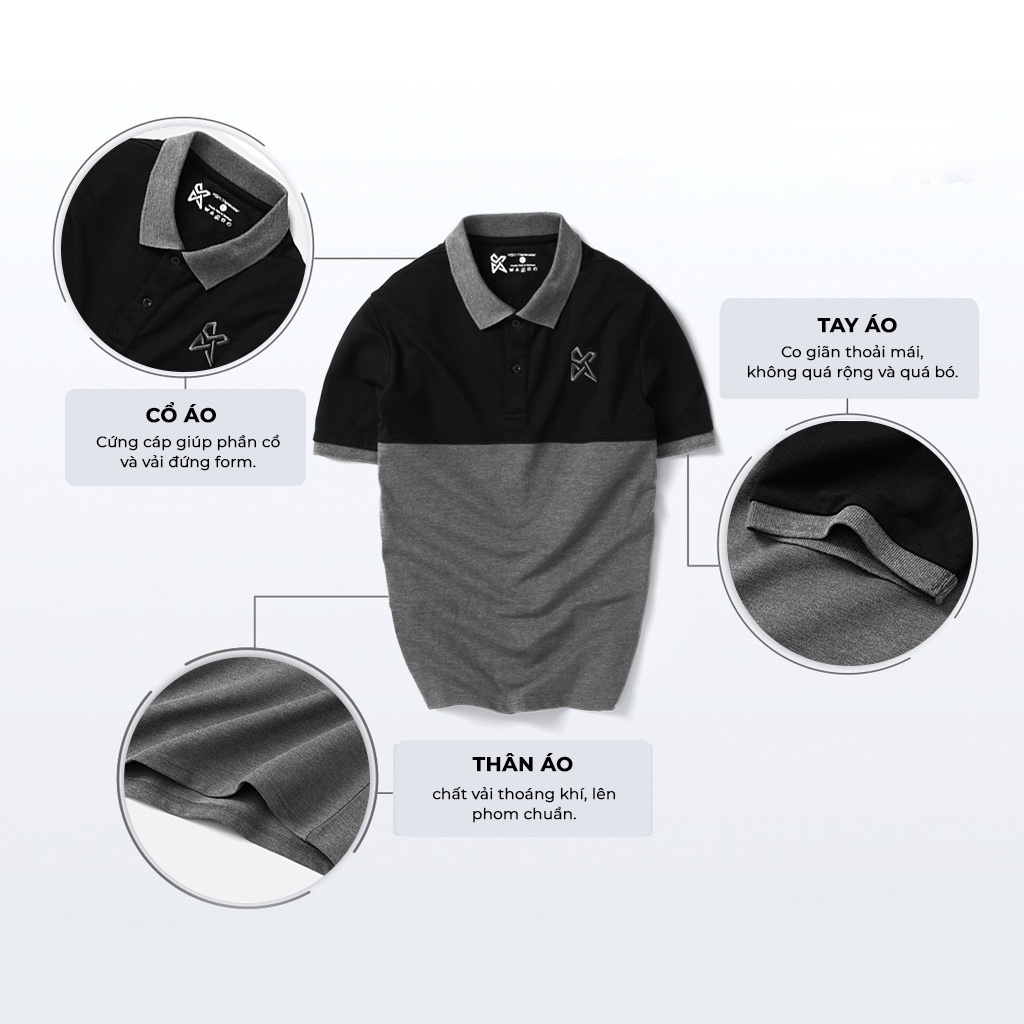 Áo Thun Polo Nam KSM Menswear Tay Ngắn có cổ bẻ phối màu vải Cotton dày mịn đẹp PL738