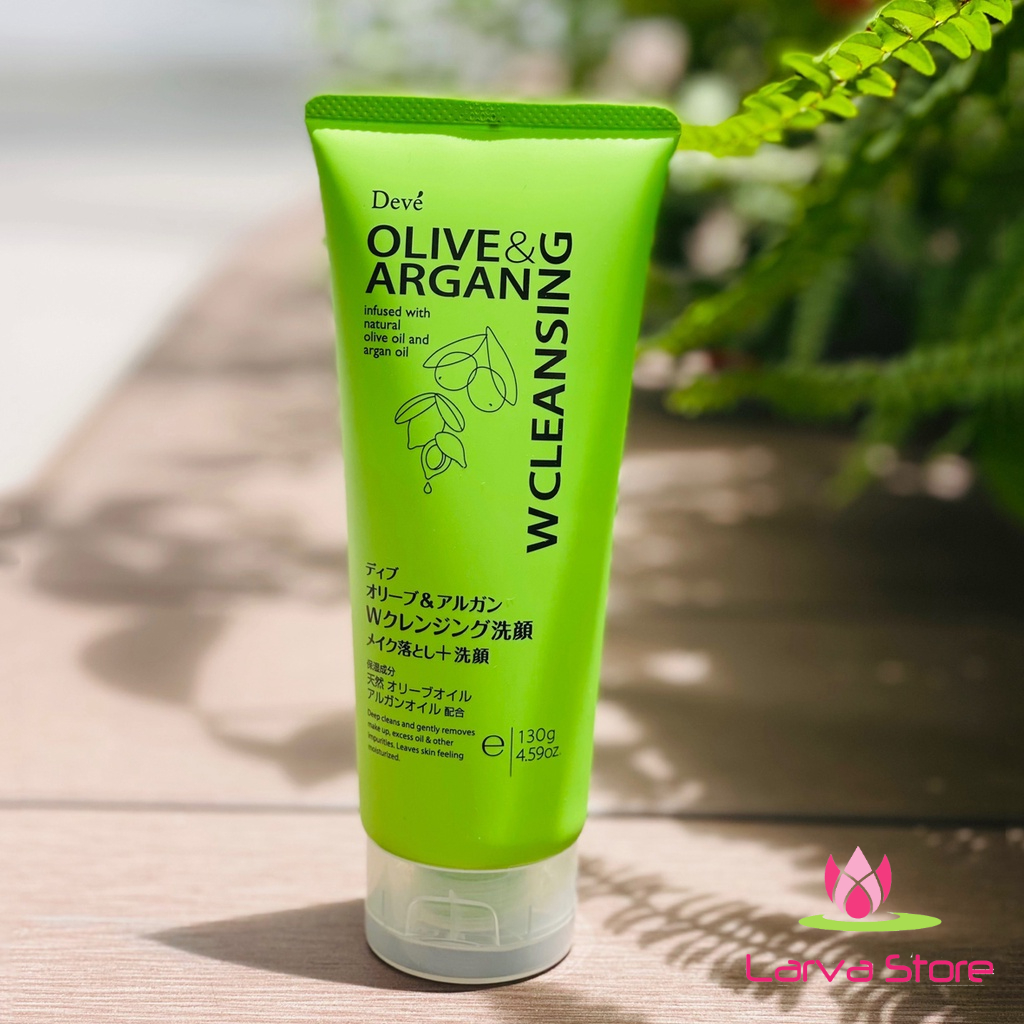 Sữa Rửa Mặt Tẩy Trang Kumano Deve Dầu Olive &amp; Argan 130g Hàng Nội Địa Nhật