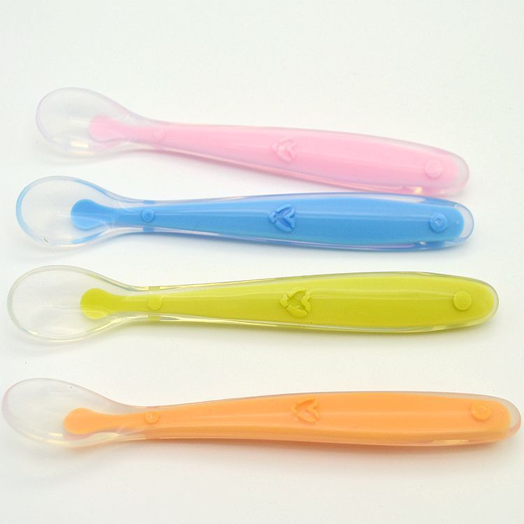 Loại 1 - Thìa Ăn Dặm Silicon Siêu Mềm, An Toàn Cho Bé [Olala Baby]