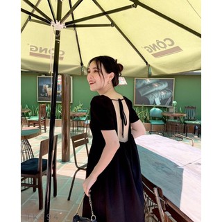 Đầm babydoll xoè cut out lưng
