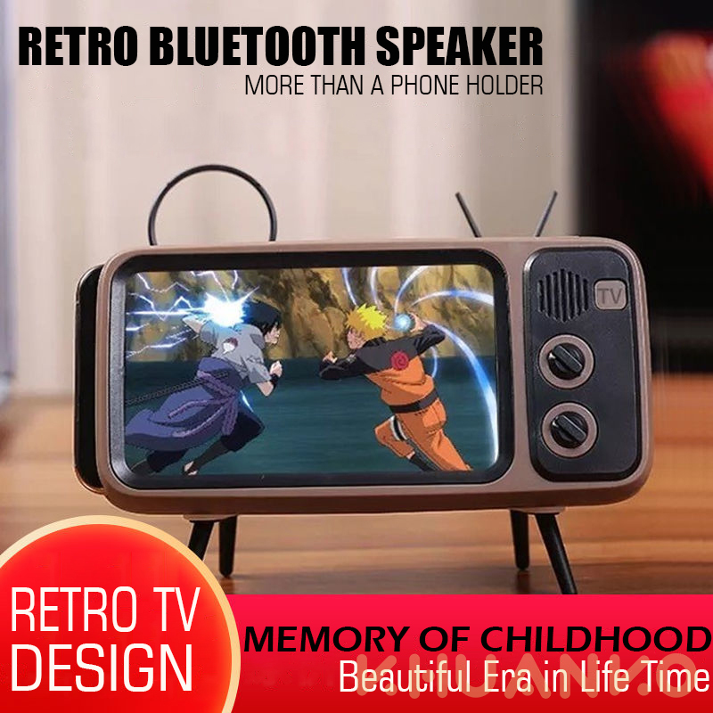 Loa bluetooth Kiêm Giá Đỡ Điện Thoại Phong Cách vintage