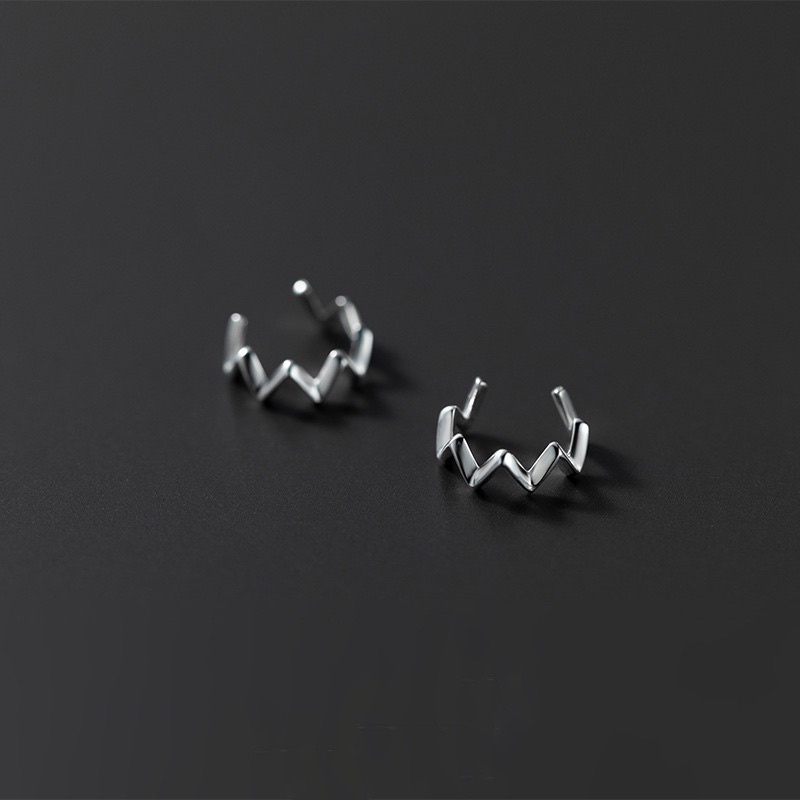 Khuyên tai kẹp vành bạc Zig Zag Ear Cuff DuySon Silver