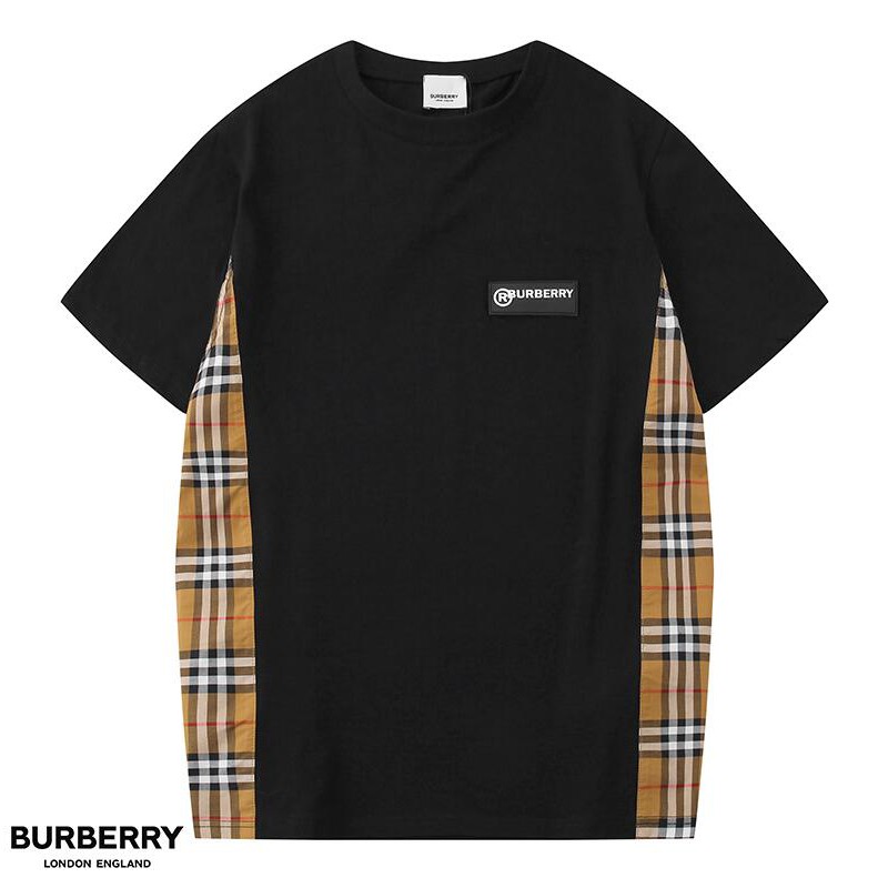 Áo thun unisex tay ngắn họa tiết Burberry thời trang