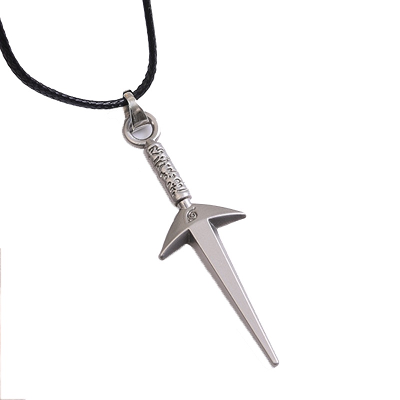 Vòng cổ Mặt Kim Loại Họa Tiết Anime Naruto Akatsuki Shuriken Itachi Kakashi