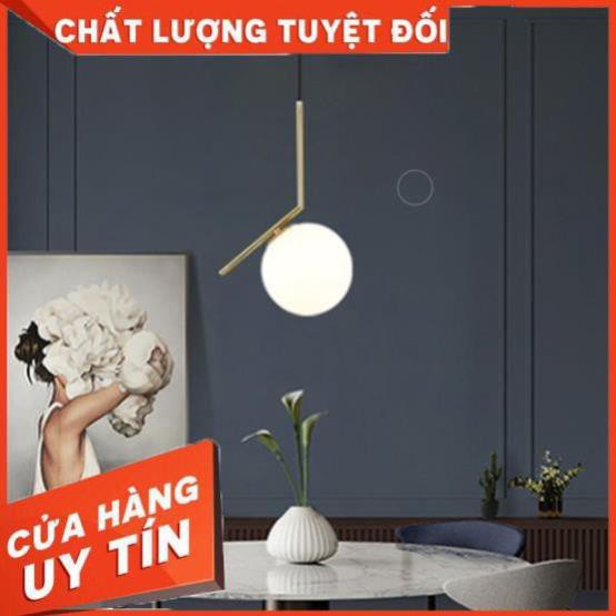 Đèn thả bàn ăn, đèn trang trí cao cấp hiện đại hình cầu trang nhã mạ vàng đẹp mắt MOON SKY - đã bao gồm bóng LED