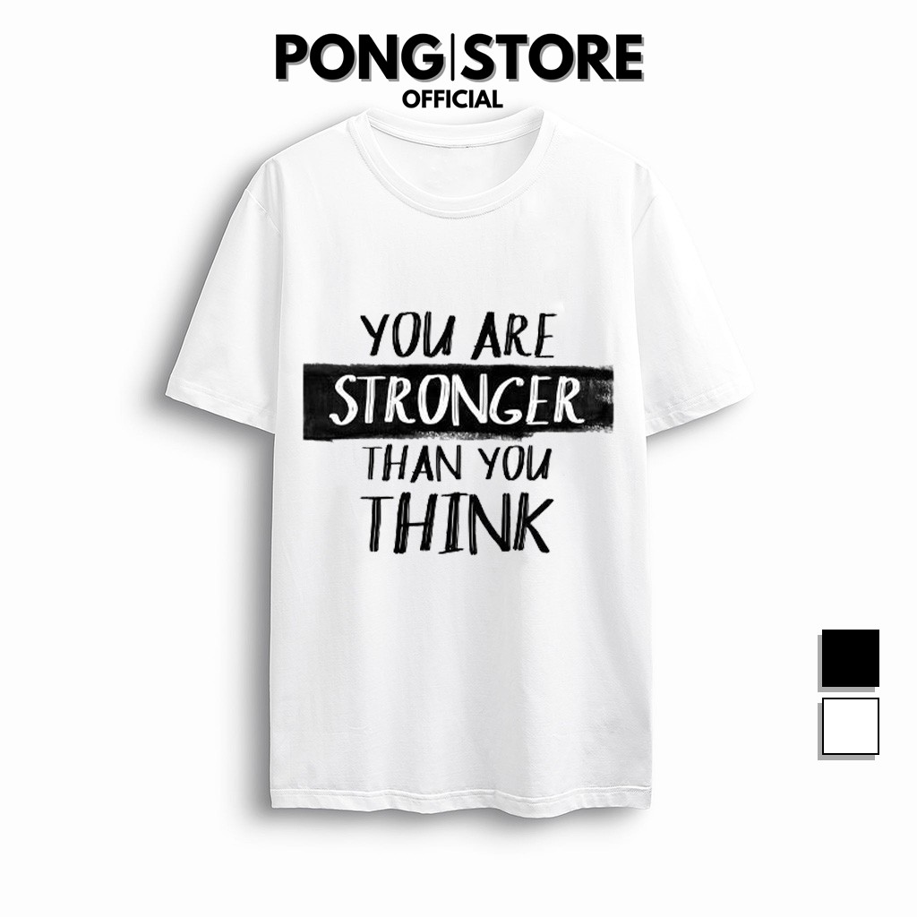 Áo thun tay lỡ form rộng nam nữ in STRONG - Áo thun unisex cổ tròn chất thun co giãn thoáng mát PONGSTORE