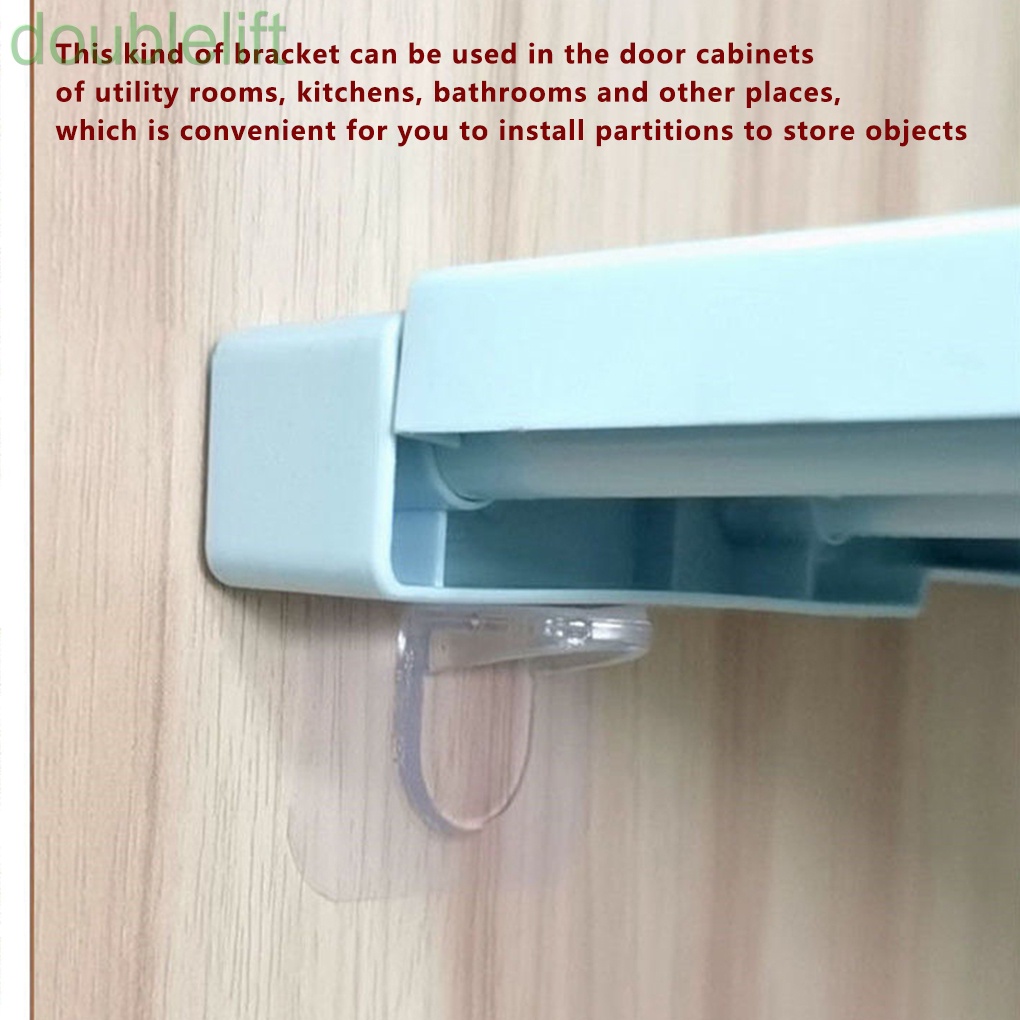 Bộ 4 kẹp hỗ trợ đỡ tủ thiết kế góc 90 độ không cần khoan đục có keo dán tiện dụng