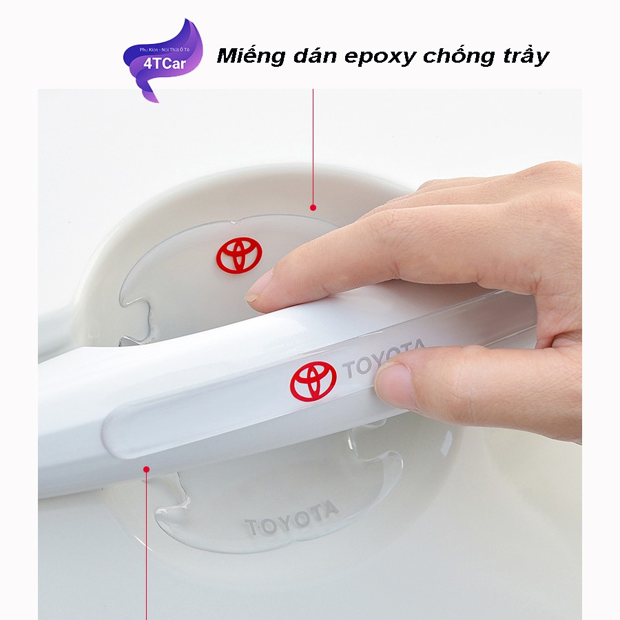 ốp tay hõm cửa xe ô tô epoxy chống trầy xước xe, chống va đập cánh cửa không bong tróc ngả vàng