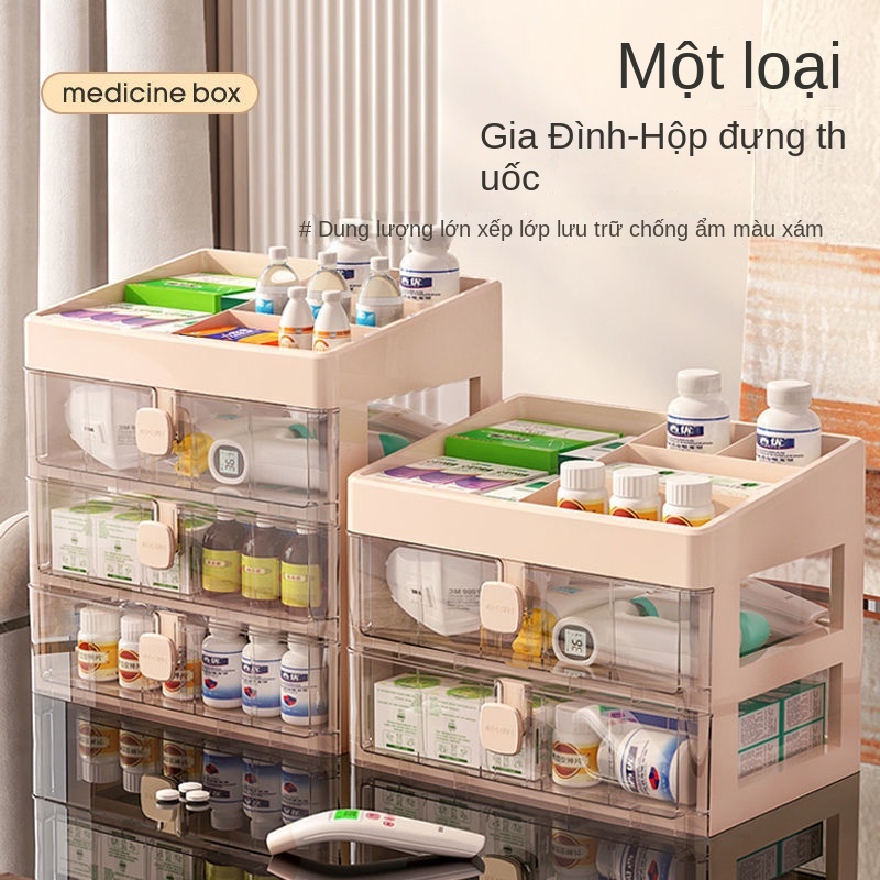 Hộp Đựng Đồ Trang Điểm / Mỹ Phẩm Để Bàn Dạng Ngăn Kéo 2 / 3 Tầng