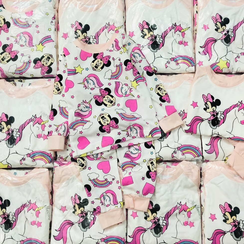 Set 2 Bộ Dài Tay Mickey Pony Hình In Sắc Nét Cho Bé Gái  - Jumping Beans Official Store