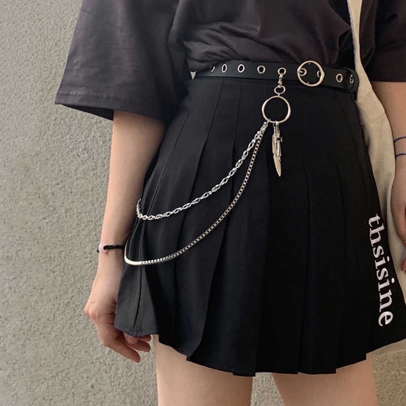 Dây Nịt Chain Xích Meo shop TL006 Cá Tính Mặt 2 kèm 3 mẫu xích - Thắt lưng dây xích nhiều lỗ tròn phong cách ulzzang