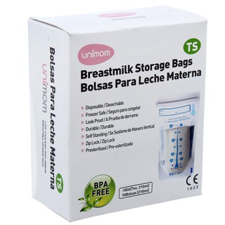 Túi đựng sữa mẹ (trữ sữa mẹ) cảm ứng nhiệt Unimom TS không có BPA 210ml (30 túi/hộp) UM870176