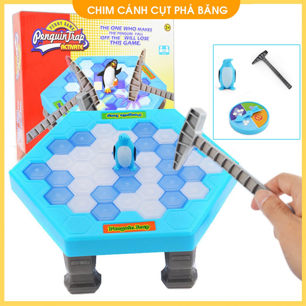 Đồ chơi phá băng chim cánh cụt hàng loại 1, Penguin Trap có bàn xoay vui nhộn