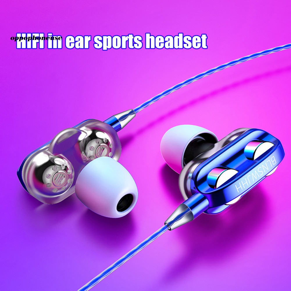 Tai nghe nhét tai có dây dâu âm siêu trầm có micro chất lượng cao cho Oppo