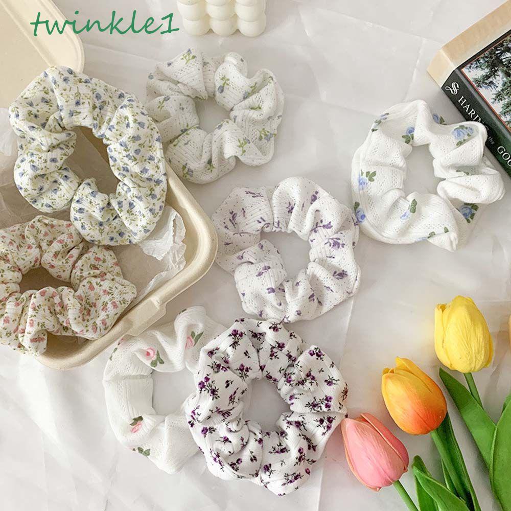 Dây Cột Tóc Co Giãn In Họa Tiết Hoa Cho Nữ