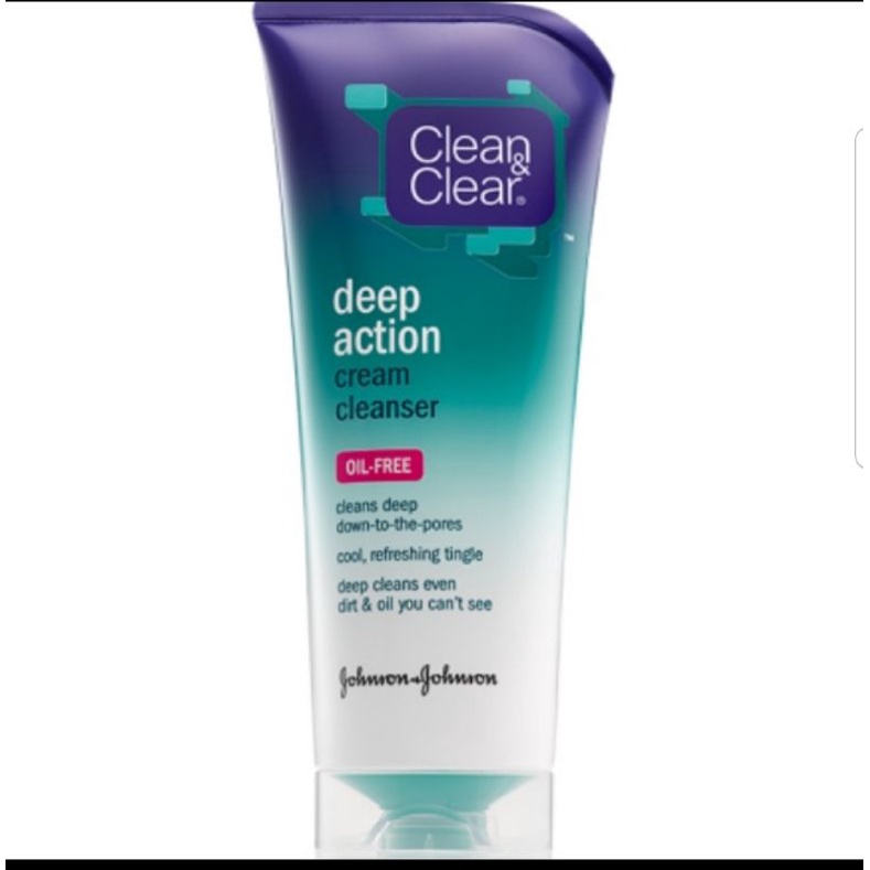 Sữa rửa mặt sạch sâu, se khít lỗ chân lông Clean & Clear deep Action 184 Mỹ dạng cream 🇺🇸🇺🇸✈✈