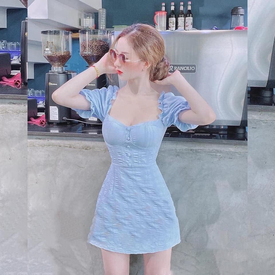 Đầm Đũi Tay Phồng Cổ Chử U Hở Lưng, HÀNG CAO CẤP CỦA SHOP BẢO CHÂU | BigBuy360 - bigbuy360.vn