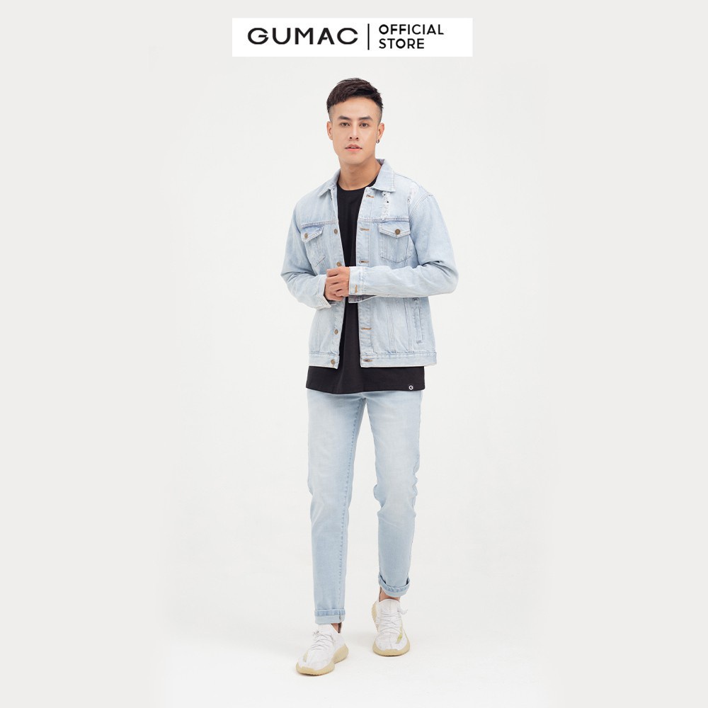 Áo khoác jeans nam cơ bản GUMAC siêu ngầu AJNB838