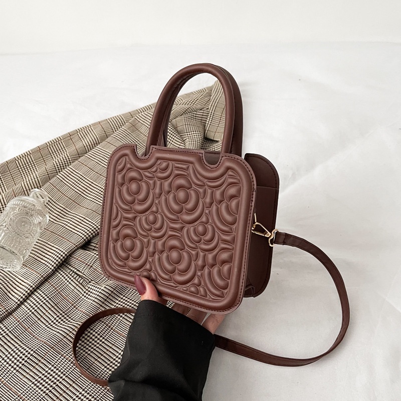 Túi Đeo Chéo Hình Vuông Nhỏ Màu Trơn Thiết Kế Đơn Giản Thời Trang Mùa Xuân Cho Nữ 2022