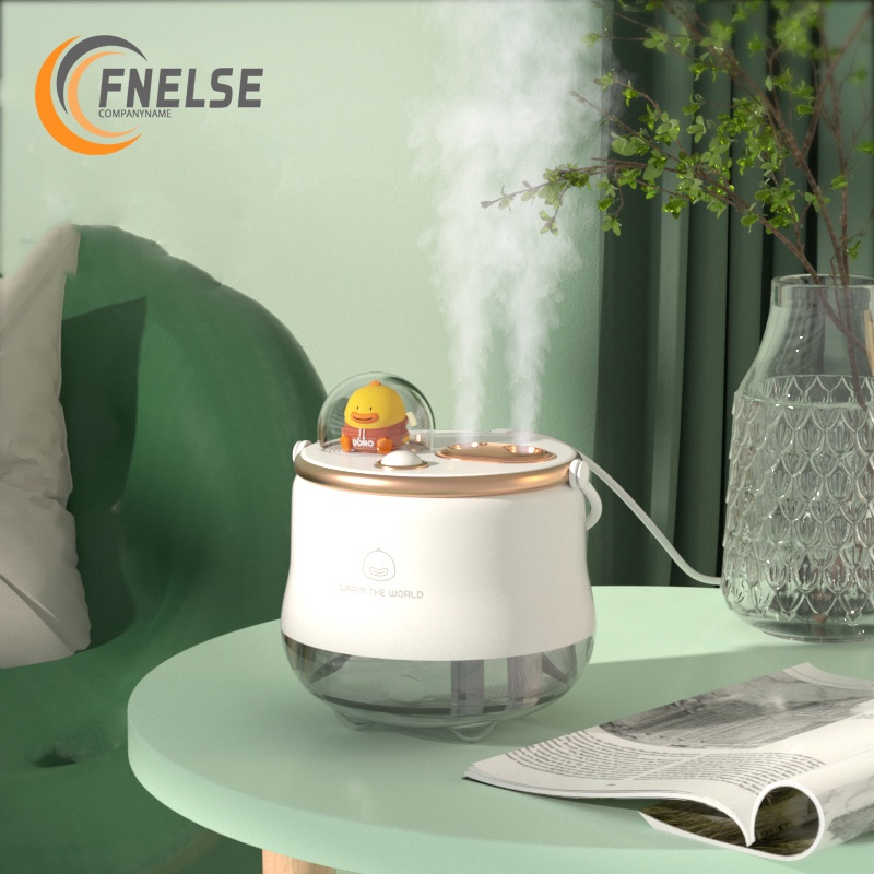 Máy phun sương tạo độ ẩm kép Fnelse cổng USB có đèn sáng dung tích 400ml