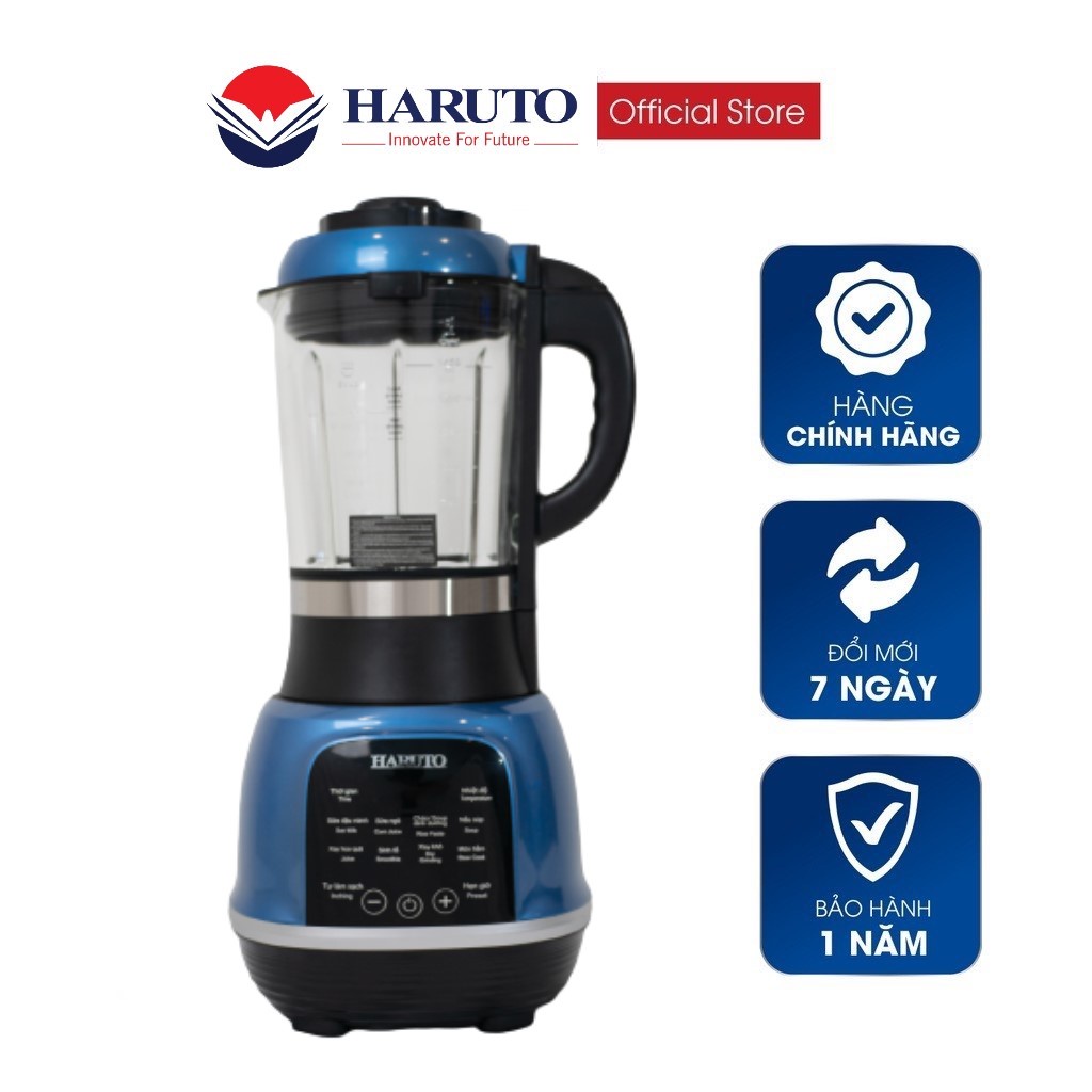 Máy làm sữa hạt đa năng Haruto HBD62, công suất 1800W, 1.75L, nắp cảm biến chống trào