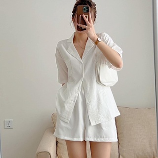 Sơ mi đũi cổ vest (ảnh thật/ có sẵn)