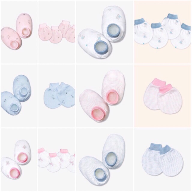 Bao tay chân, vớ tay chân sơ sinh cotton chính hãng Miomio việt nam