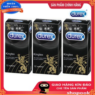 Bộ 2 hộp bao cao su Durex Kingtex 12 bao tặng thêm 1 hộp