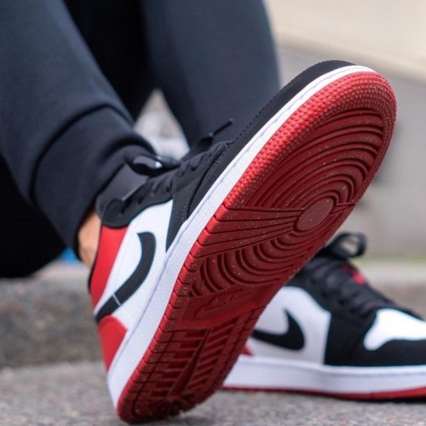 Giày Jordan Đỏ Đen Cổ Thấp Nam Nữ, Giày Sneaker JD1 Đỏ Đen  Thời Trang Cao Cấp Hottrend 2023