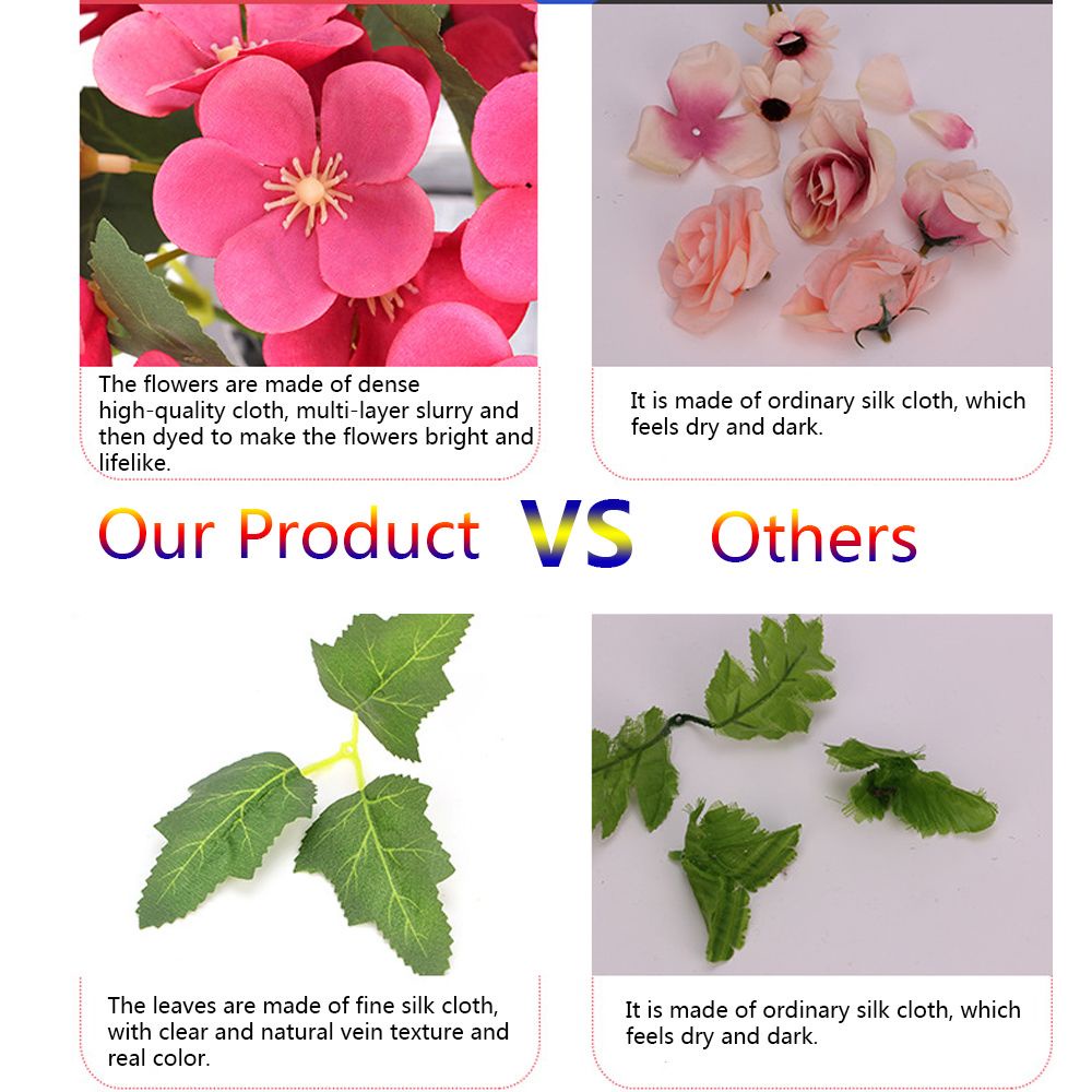 CONOPERY Bó hoa thu hải đường nhân tạo nhiều màu sắc dùng trang trí DIY tiện lợi