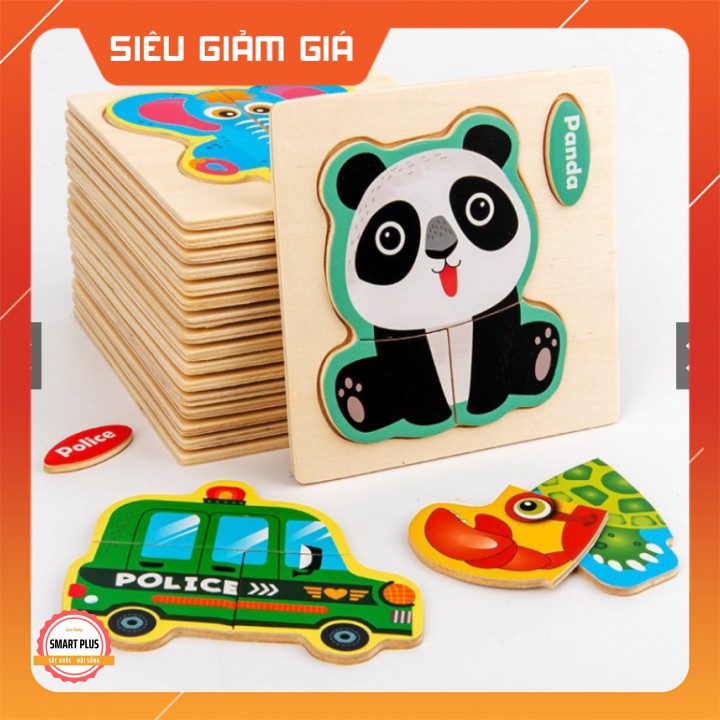 Tranh Gỗ (🔥SIÊU RẺ🔥) Tranh Gỗ Ghép 3D Nhiều Hình Ngộ Nghĩnh Cute