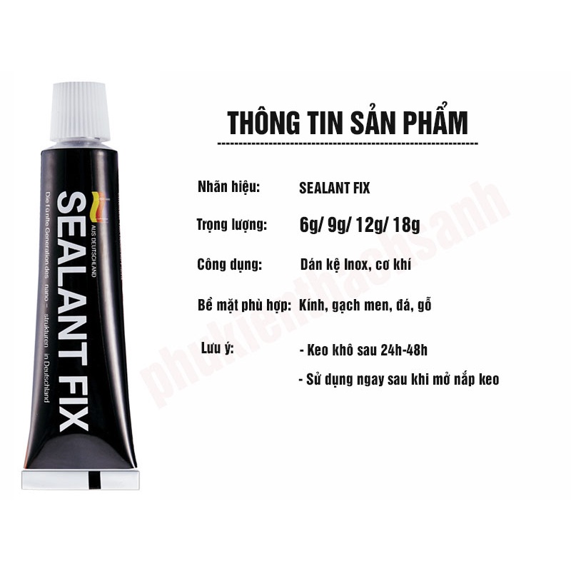 Keo Dán Siêu Chắc Sealant Fix Chống Cháy, Chống Nước Dán Tốt Mọi Bề mặt Tường, Gạch, Gỗ...