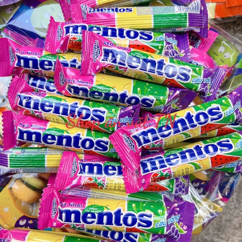 Thanh kẹo mentos vị trái cây giá sỉ