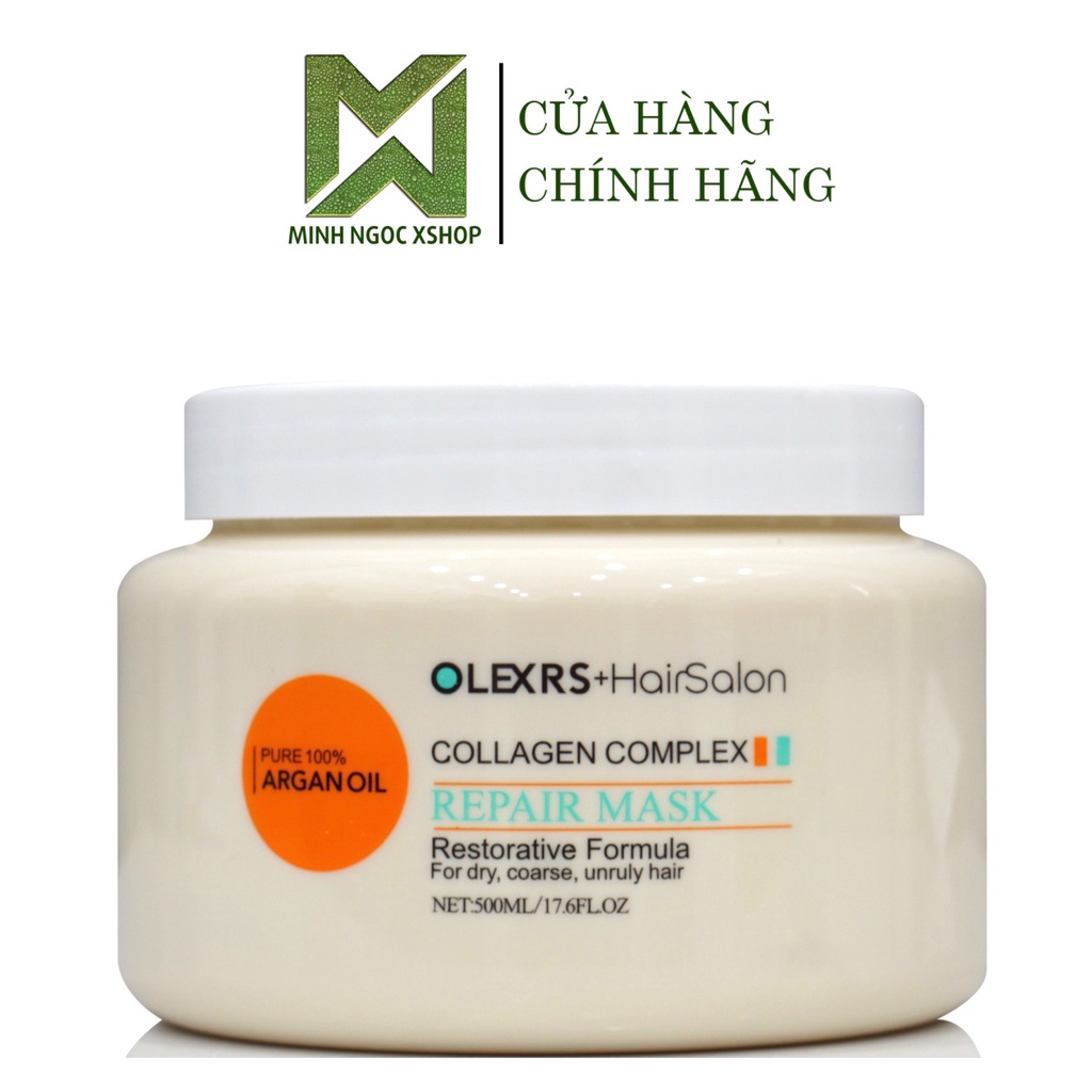 Combo dầu gội xả, kem ủ tóc, dầu dưỡng phục hồi chống rụng Olexrs Hair Salon 80ml - 500ml - 960ml