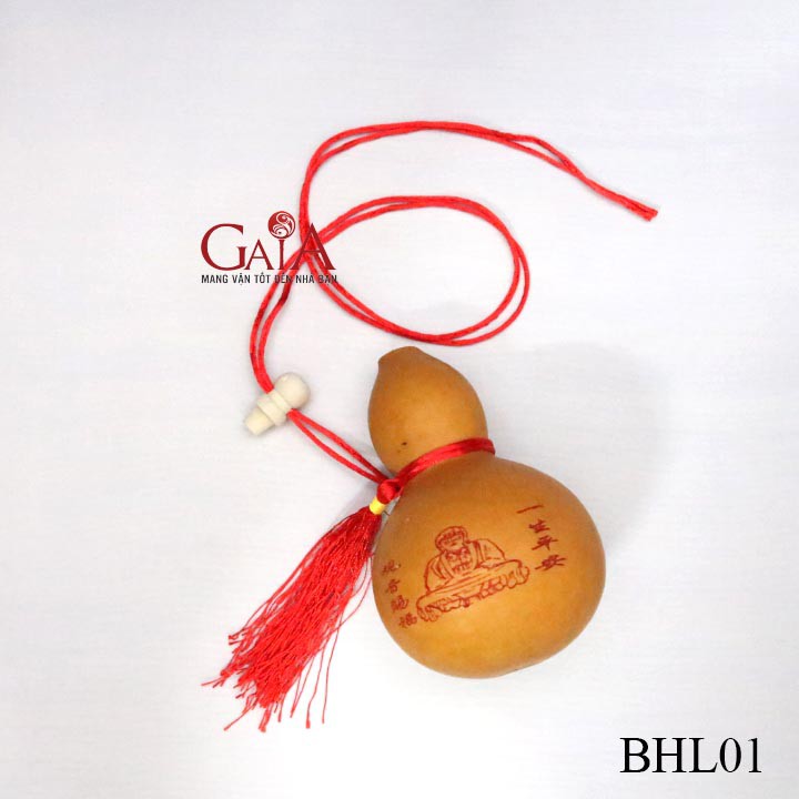 Trái bầu hồ lô tự nhiên phong thuỷ còn hạt bên trong 12 x 7.5cm (hoạ tiết giao ngẫu nhiên) | BigBuy360 - bigbuy360.vn