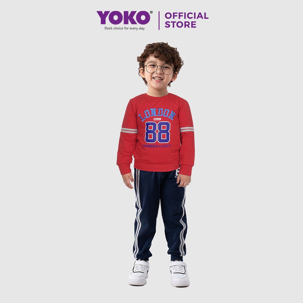 Bộ Quần Áo Dài Tay Vải Da Cá Bé Trai (1-9 Tuổi) YOKO KID'S FASHION 20411T