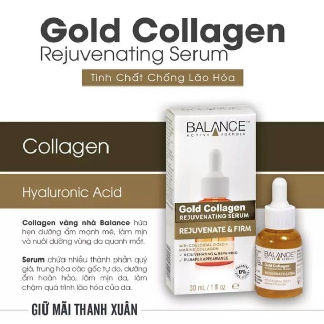 [BILL ANH] Serum Trẻ Hóa, Tái Tạo Da Balance Active Formula Gold Collagen Rejuvenating 30mL