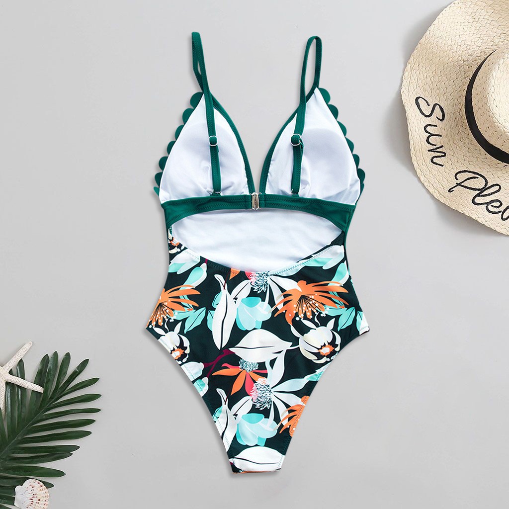 Bikini Cổ Chữ V In Hoa Gợi Cảm | BigBuy360 - bigbuy360.vn