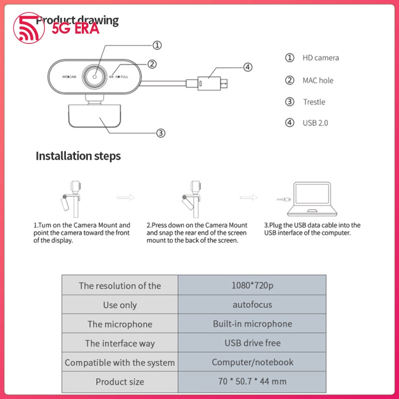 Webcam Thông Minh Hd Usb 2.0 Mới | BigBuy360 - bigbuy360.vn