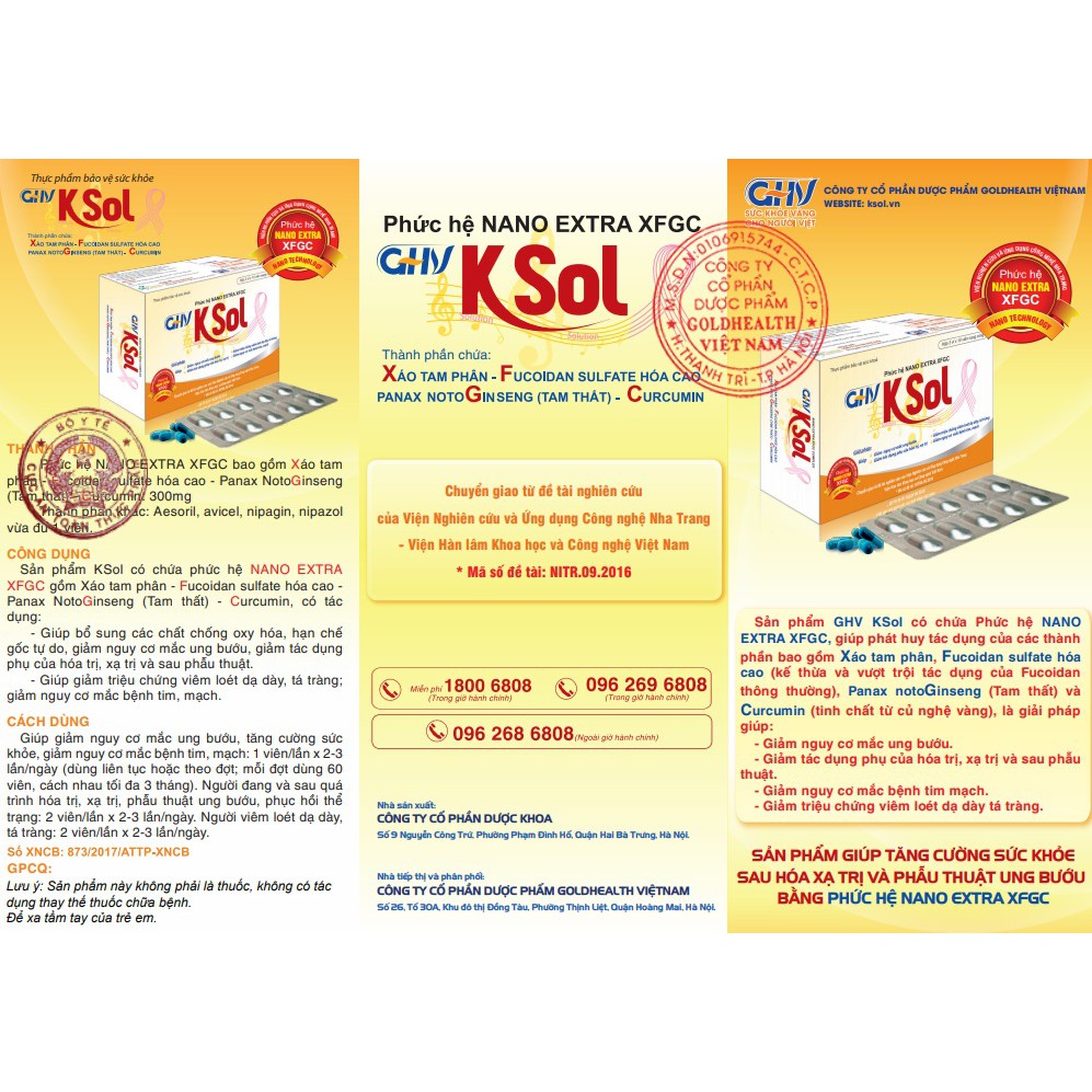 Viên Uống GHV KSol Hộp 30 Viên