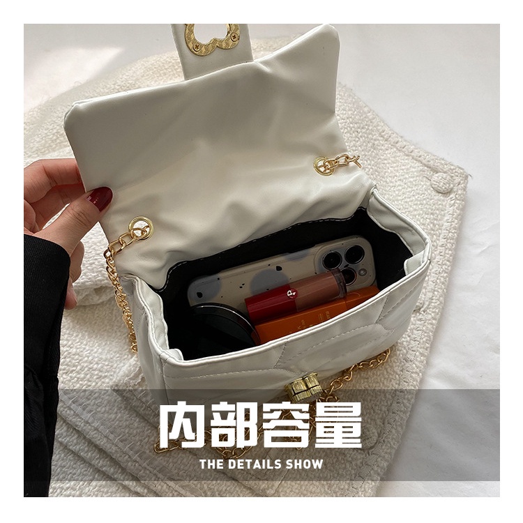 Túi Đeo JASMIN NOIR Chéo Da PU Phối Dây Xích Thời Trang Nữ