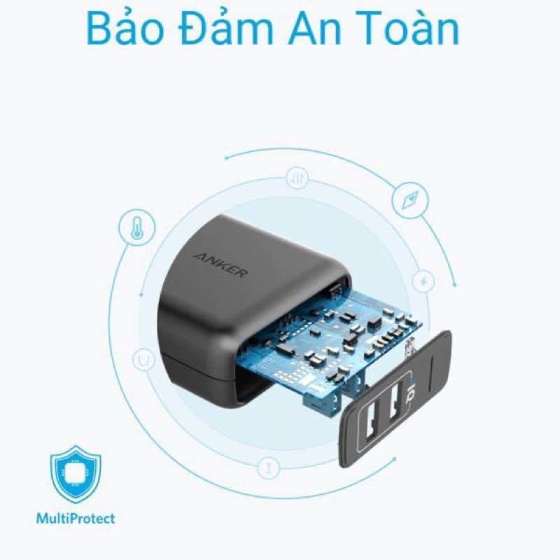 [ANKER 24W-A2023 ] CỦ SẠC ANKER POWER PORT 2 ELITE 24W ♻️