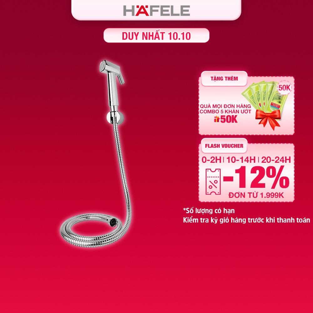 Vòi xịt vệ sinh có giá đỡ và dây cấp Chiba Hafele 589.34.921