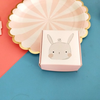Hộp giấy bìa cứng giấy kraf hình chibi, con vật, bông hoa kiểu dáng hiện đại