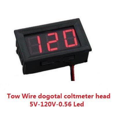 Đồng hồ đo vôn kế DC 5V-120V-0.56 led đỏ